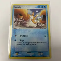 Pokemon Card - Krabby FireRed & LeafGreen 66/112 Reverse Holo - Image 3