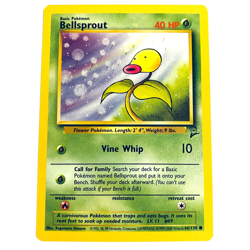 Vintage VTG Bellsprout 66/130 Base Set 2 - Common Pokemon Card TCG - WOTC - NM - Image 1