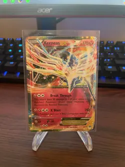 Pokemon TCG Xerneas EX Black Star Promo Holo Rare Card XY07 - Image 1
