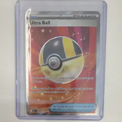 Pokemon Ultra Ball Trainer Item Full Art Ultra Rare Holo Card 264/217 ASC - Image 1