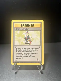 Pokemon Trader 106/130 Rare Non-Holo Base 2 Set Pokemon Trainer Card LP - Image 1