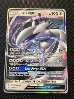 Pokemon Lugia GX Holo Ultra Rare TCG Card Sun & Moon Lost Thunder 159/214 - Image 2
