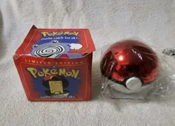 1999 Pokemon 23k Gold Plated Card Poliwhirl Pokeball from Burger King SEALED. - Image 1