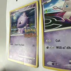 Pair Pokemon Rumble cards MP Mew 10/16 + Mewtwo 9/16 Holo + Gyardos 6/16 - Image 3