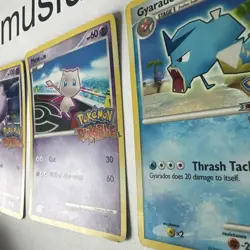Pair Pokemon Rumble cards MP Mew 10/16 + Mewtwo 9/16 Holo + Gyardos 6/16 - Image 4