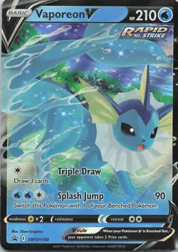 Vaporeon V Holo Promo SWSH: Sword & Shield Promo Cards SWSH150 - Image 1