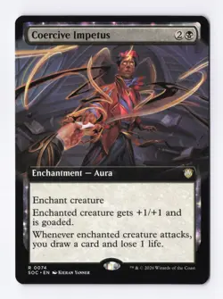 Coercive Impetus (Extended Art) 74 (R) MTG Commander: Secrets of Strixhaven SOC - Image 1