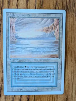 Magic The Gathering UNDERGROUND SEA REVISED (1994) Lightly Played SEE PHOTOS - Image 1