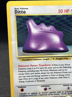 Ditto 3/62 Fossil Holo Wotc Pokemon Card Vintage 1999 Played - Image 2
