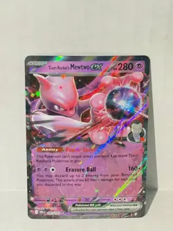 Pokemon TCG Team Rockets Mewtwo EX Double Rare Card #81 Pack Fresh Mint - Image 3