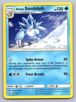 Alolan Sandslash 29/156 Rare Ultra Prism Pokemon Lightly Played - Image 1