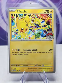 Pikachu SVP 225 Black Star Promo World Championship 2025 Stamp Pokemon Card - Image 1