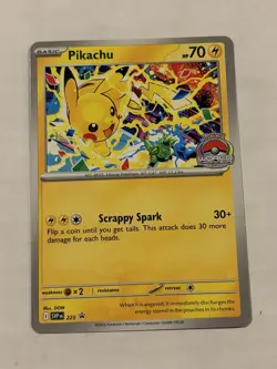 Pikachu SVP 225 - Pokemon TCG Black Star Promo World Championship 2025 Stamp NM - Image 1