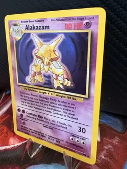 1999 Pokemon Base Set Alakazam Holo 1/102 WOTC LP Vintage Rare - Image 3
