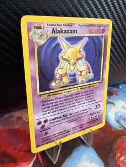 1999 Pokemon Base Set Alakazam Holo 1/102 WOTC LP Vintage Rare - Image 4