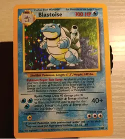 Pokemon Base Set Blastoise Unlimited Rare Holo 002/102 - Image 1