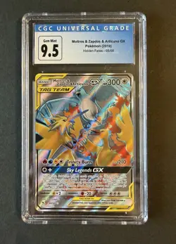 Pokemon Moltres & Zapdos & Articuno GX 66/68 Hidden Fates Holo CGC 9.5 - Image 1