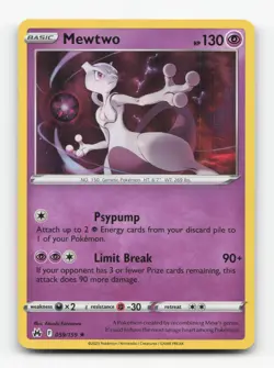 Pokemon TCG - Mewtwo 059/159 Near Mint Holo Rare Crown Zenith - Image 1