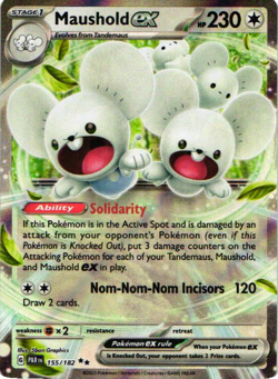 Maushold EX 155/182 Double Rare Holo - SV04 - Paradox Rift - NM - Pokemon TCG - Image 1