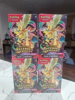 Pokemon TCG - Mega Evolution: Ascended Heroes x4 Booster Bundles - Image 1