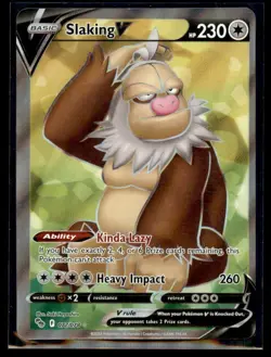 Slaking V (Full Art) Ultra Rare Pokemon GO 077/078 NM - Image 1