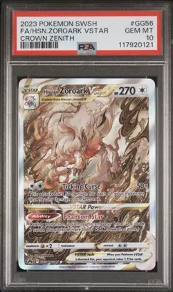 2023 Pokemon Sword And Shield Crown Zenith #GG56 Fa/Hsn.Zoroark Vstar PSA 10 - Image 1