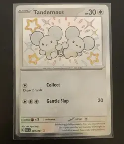 Tandemaus 209/091 Shiny Rare Paldean Fates Pokemon Holo Near Mint - Image 1