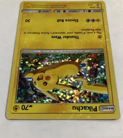 Pokemon PIKACHU 5/12 Holo Rare McDonald’s Promo Light Play Error HOLO BLEED TCG - Image 3