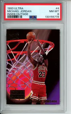 1993 ULTRA INSIDE/OUTSIDE, MICHAEL JORDAN, #4, PSA 8 NM-MT - Image 1