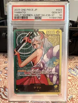 Bandai One Piece CCG Yamato Leader Promo OP06-022 PSA 10 WKLY Shonen Jump 2025 - Image 1