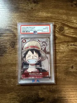 2023 One Piece Premium Bandai 25th Edition Monkey D. Luffy 001 PSA 10 - Image 1