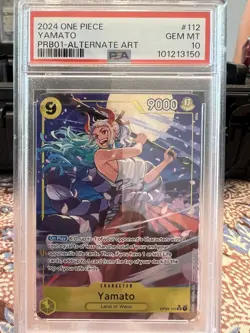 Bandai One Piece CCG Yamato Alternate Art Foil Super Rare OP04-112 PSA 10 2024 - Image 1