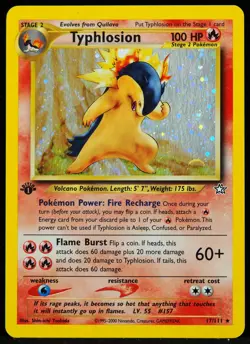 Typhlosion #17/111 Neo Genesis 1st Edition NM Pokemon Card - Image 1