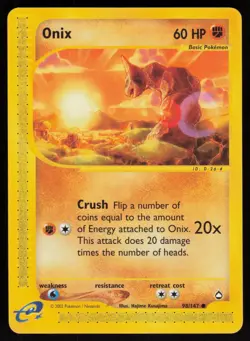 E-Reader Onix 098/147 Aquapolis Hajime Kusajima Pokemon TCG Card - Image 1