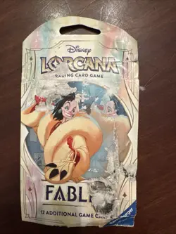 Disney Lorcana Fabled Booster Pack Ravensburger 2025 12 Cards Damaged - Image 1