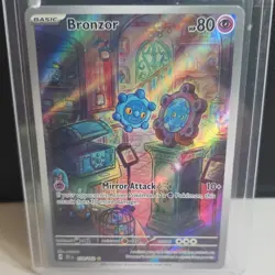Pokemon Bronzor SV05 Temporal Forces Illustration Rare Holo 170/162 HP80 Card - Image 1