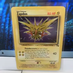 Zapdos 30/62 1999 Fossil Set Pokemon Card Vintage Non Holo Rare LP - Image 1