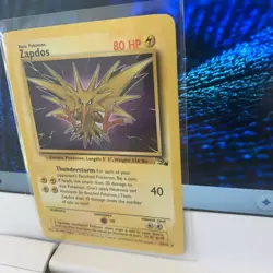 Zapdos 30/62 1999 Fossil Set Pokemon Card Vintage Non Holo Rare LP - Image 2