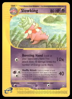 Pokemon Cards Slowking 34 Aquapolis WOTC Rare LP - Image 1