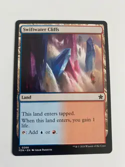 x1 Swiftwater Cliffs FDN Foundations MTG 268 LIFE LAND M/NM 1x - Image 1