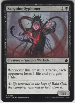 MTG Sanguine Syphoner 68 Foundations C Normal NM - Image 1