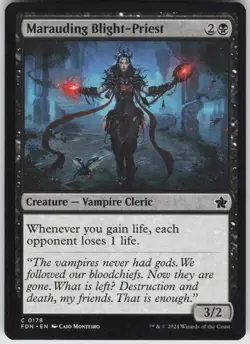 MTG Marauding Blight-Priest 178 Foundations C Normal NM - Image 1