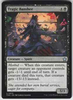 MTG Tragic Banshee 73 Foundations U Normal NM - Image 1
