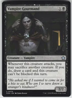 MTG Vampire Gourmand 74 Foundations U Normal NM - Image 1