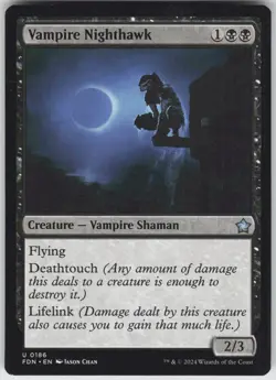 MTG Vampire Nighthawk 186 Foundations U Normal NM - Image 1