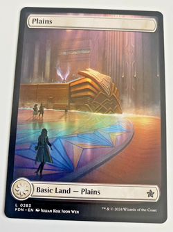 1x (283) Plains - FULL ART Land MTG Foundations NM Magic Regular - Image 1
