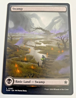 Swamp 0287 *Full Art Basic Land* Magic MtG x1 Foundations - Image 1