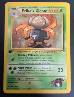 POKEMON 1ST EDITION GYM HEROES UNCOMMON ERIKA’S GLOOM 45/132 - Image 1