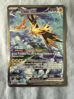 Pokemon TCG Zapdos EX 202/165 Hard Plastic Case Included - Image 2