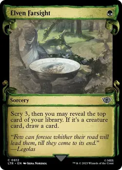Elven Farsight 612 LTR MTG Sorcery Green Draw Scry MEE 2023 Common Nordsol - Image 1